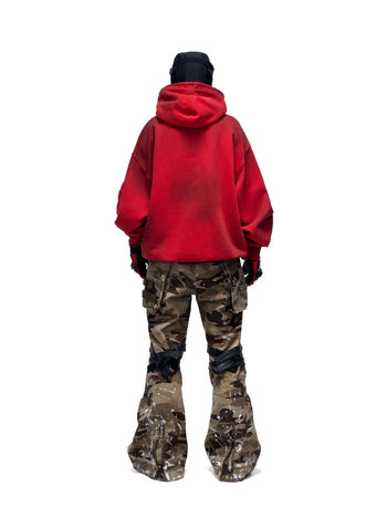 Personsoul Yuan Symbol Tie-Dye Gradient Hoodie