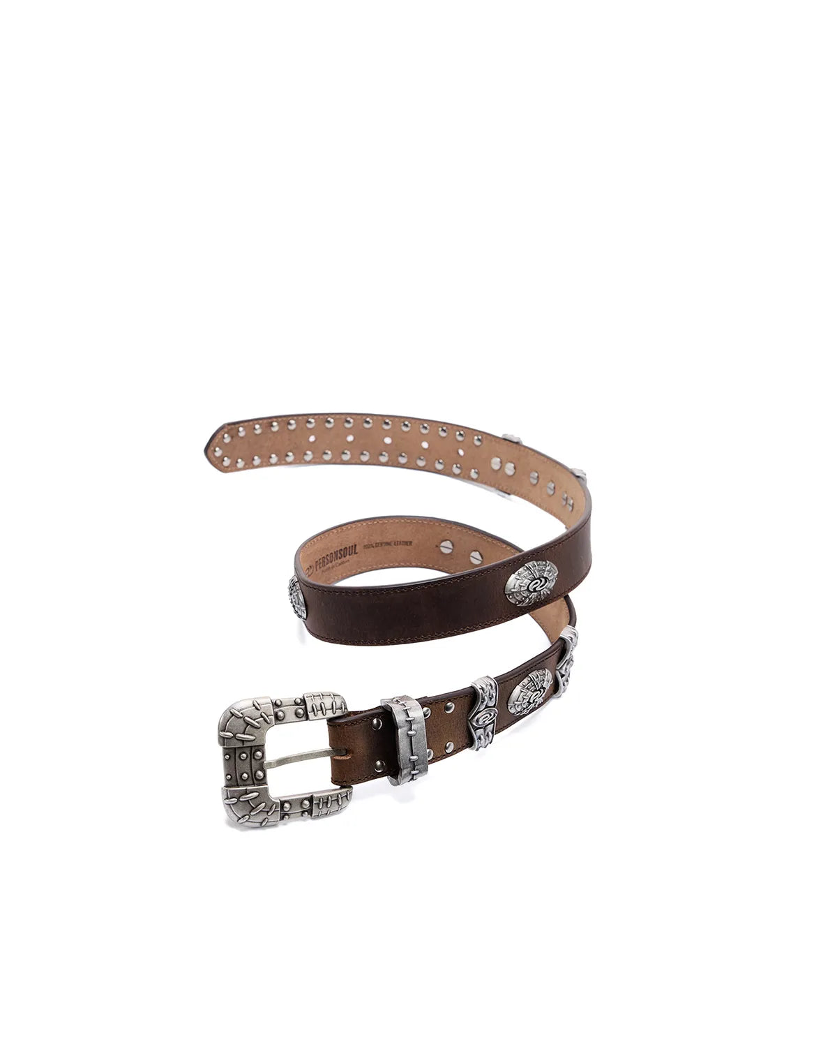 Personsoul Qin Warrior Leather Belt Dark Brown