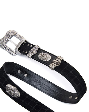 Personsoul Qin Warrior Leather Belt Black