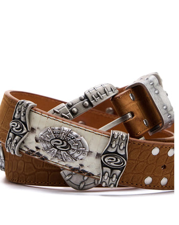 Personsoul Qin Warrior Leather Belt Brown