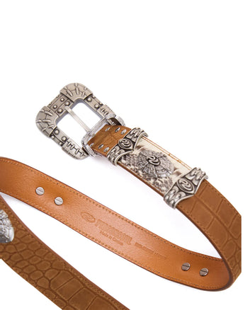 Personsoul Qin Warrior Leather Belt Brown