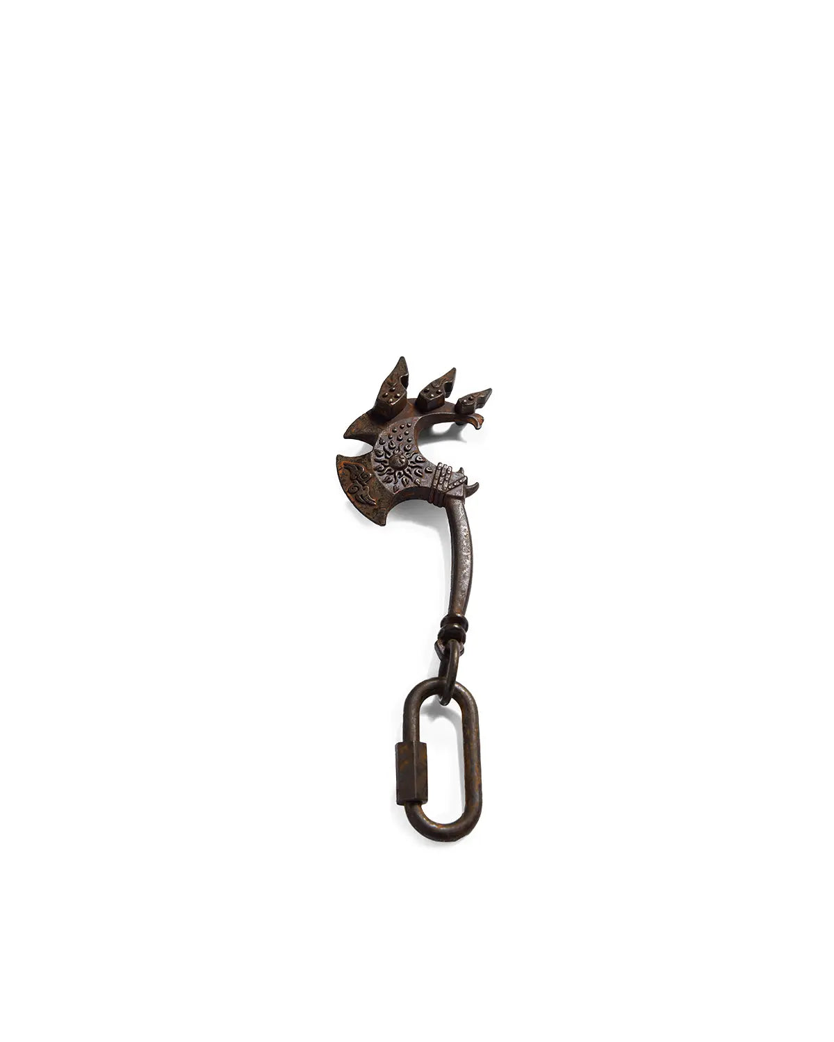 Personsoul Rust-Colored Alloy Pangu Axe-Shaped Pendant