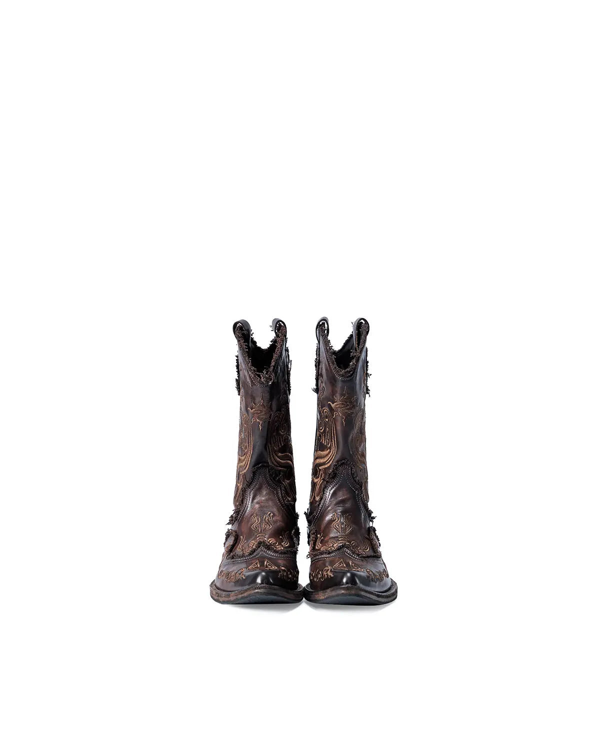 Personsoul Water-Dyed Cowhide Mythical Beast Western Boots