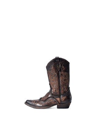 Personsoul Water-Dyed Cowhide Mythical Beast Western Boots